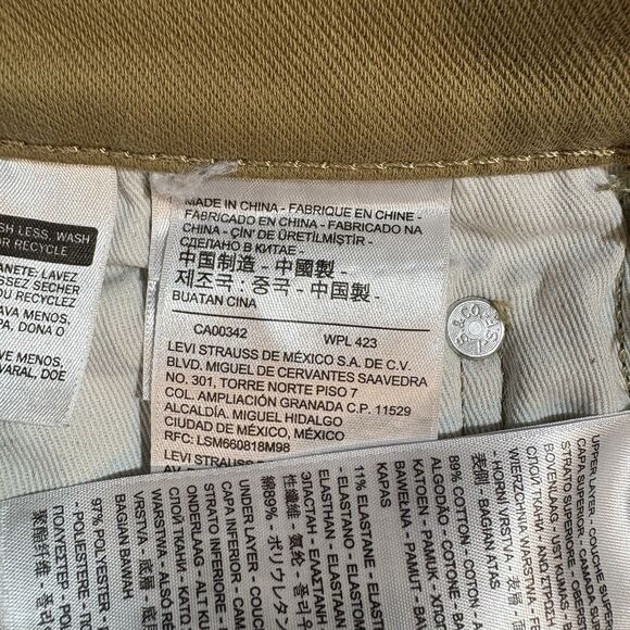 Levi’s 502 Warm Jeans Mens 33x32 Big E Taper Fit Khaki Stretch Casual Pants - Picture 9 of 15